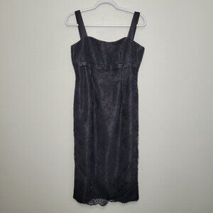 Jade Couture black lace midi classic party formal zip dress size 8